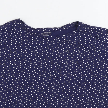 Womens UK Size L Dunnes Stores Blue Basic T-Shirt