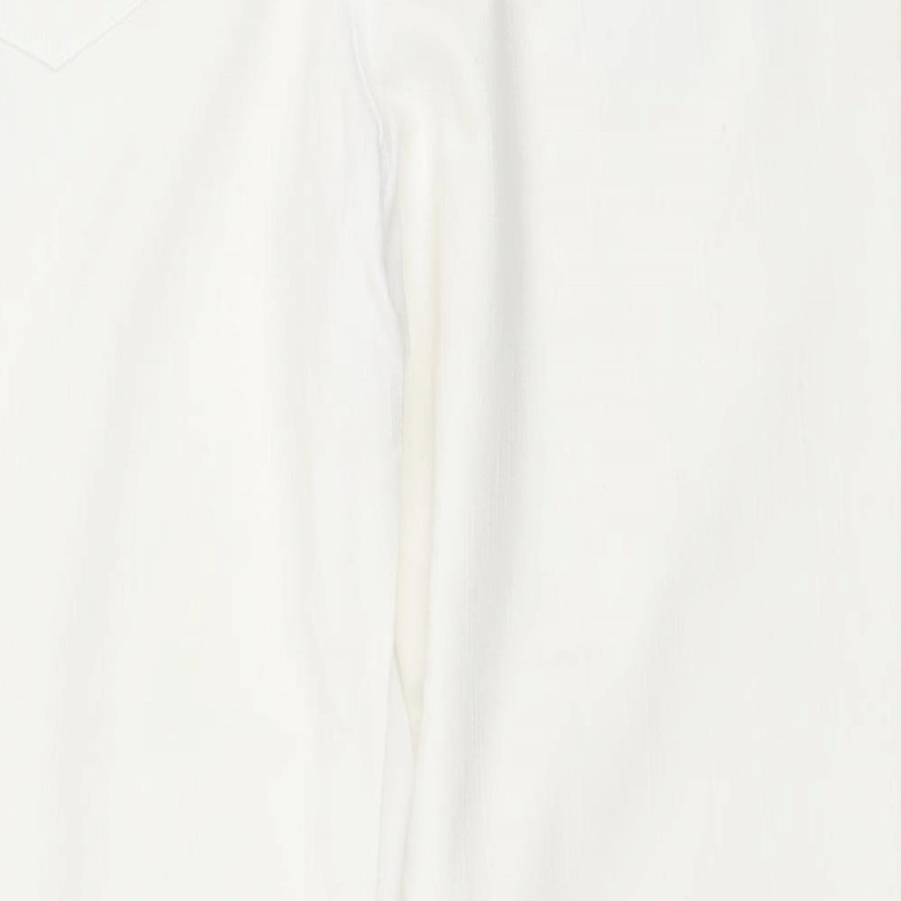 Gerard Womens White Cotton Straight Jeans Size 12 L26 in Regular Button