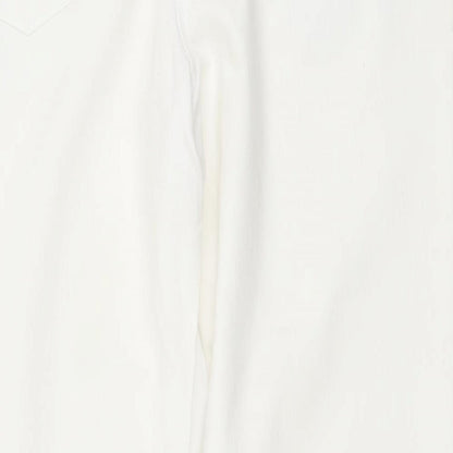 Gerard Womens White Cotton Straight Jeans Size 12 L26 in Regular Button