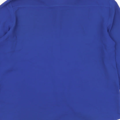 Womens UK Size 14 Atmosphere Blue Basic Button-Up