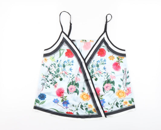 SheIn Womens Multicoloured Floral Polyester Camisole Tank Size S V-Neck