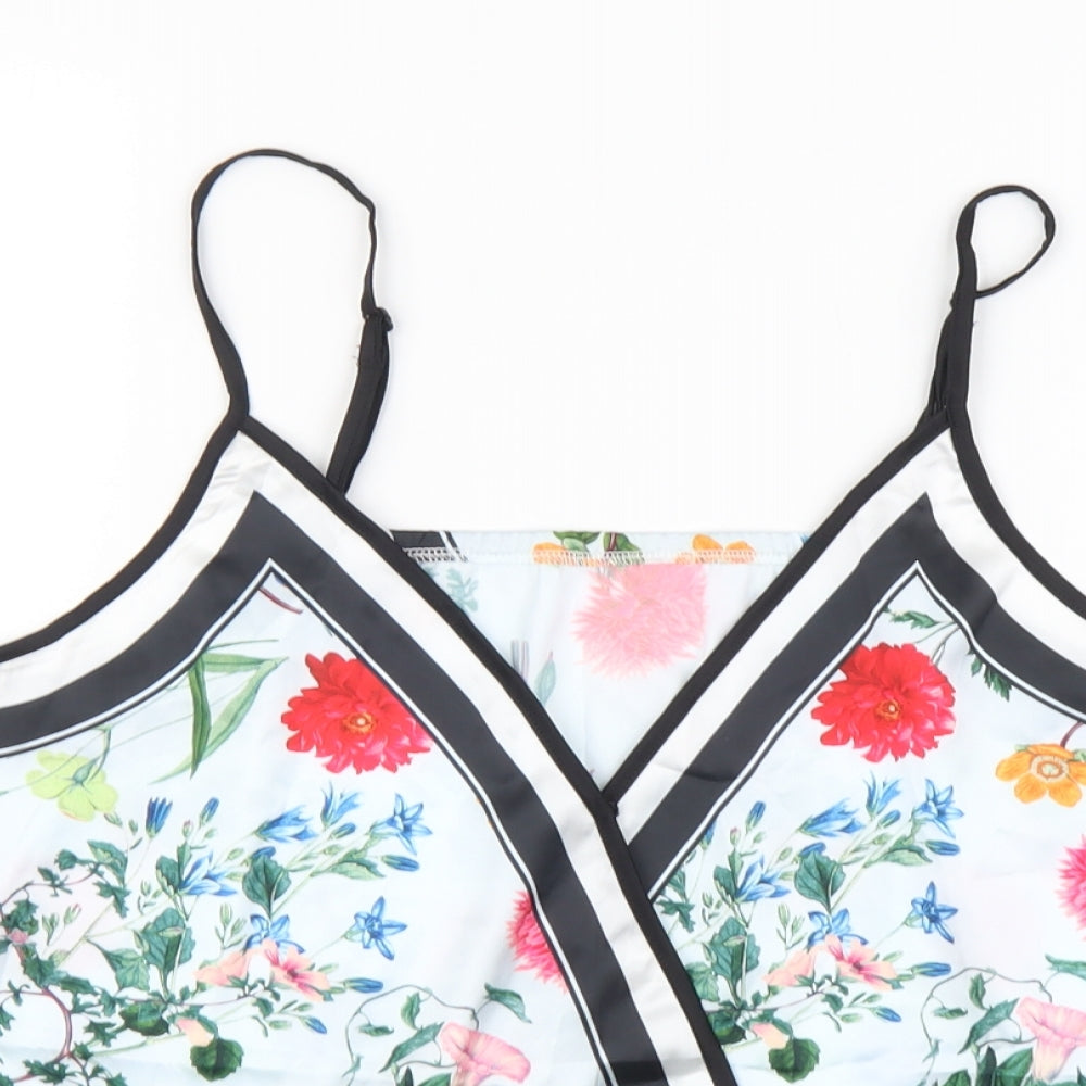 SheIn Womens Multicoloured Floral Polyester Camisole Tank Size S V-Neck