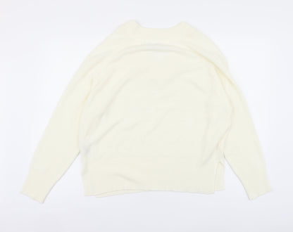 Womens UK Size M NEXT Ivory Pullover Jumper