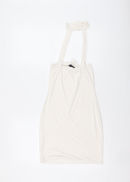 Womens UK Size 8 PRETTYLITTLETHING White Basic Blouse