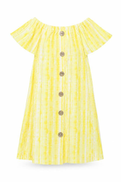 F&F Womens Yellow Polyester A-Line Size 8 Square Neck Pullover