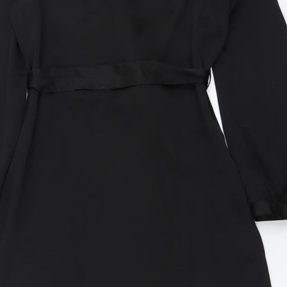 Peacocks Womens Black Polyester A-Line Size 8 Off the Shoulder Pullover