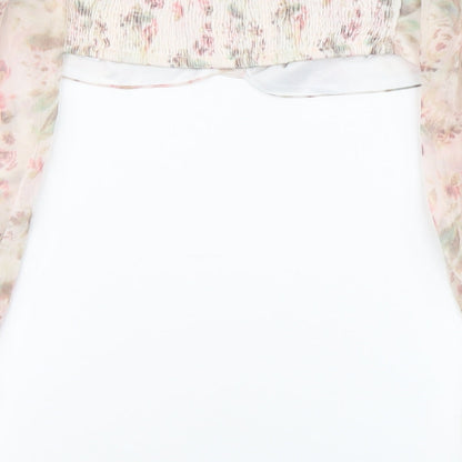 Womens UK Size 14 I SAW IT FIRST Pink Cropped Blouse