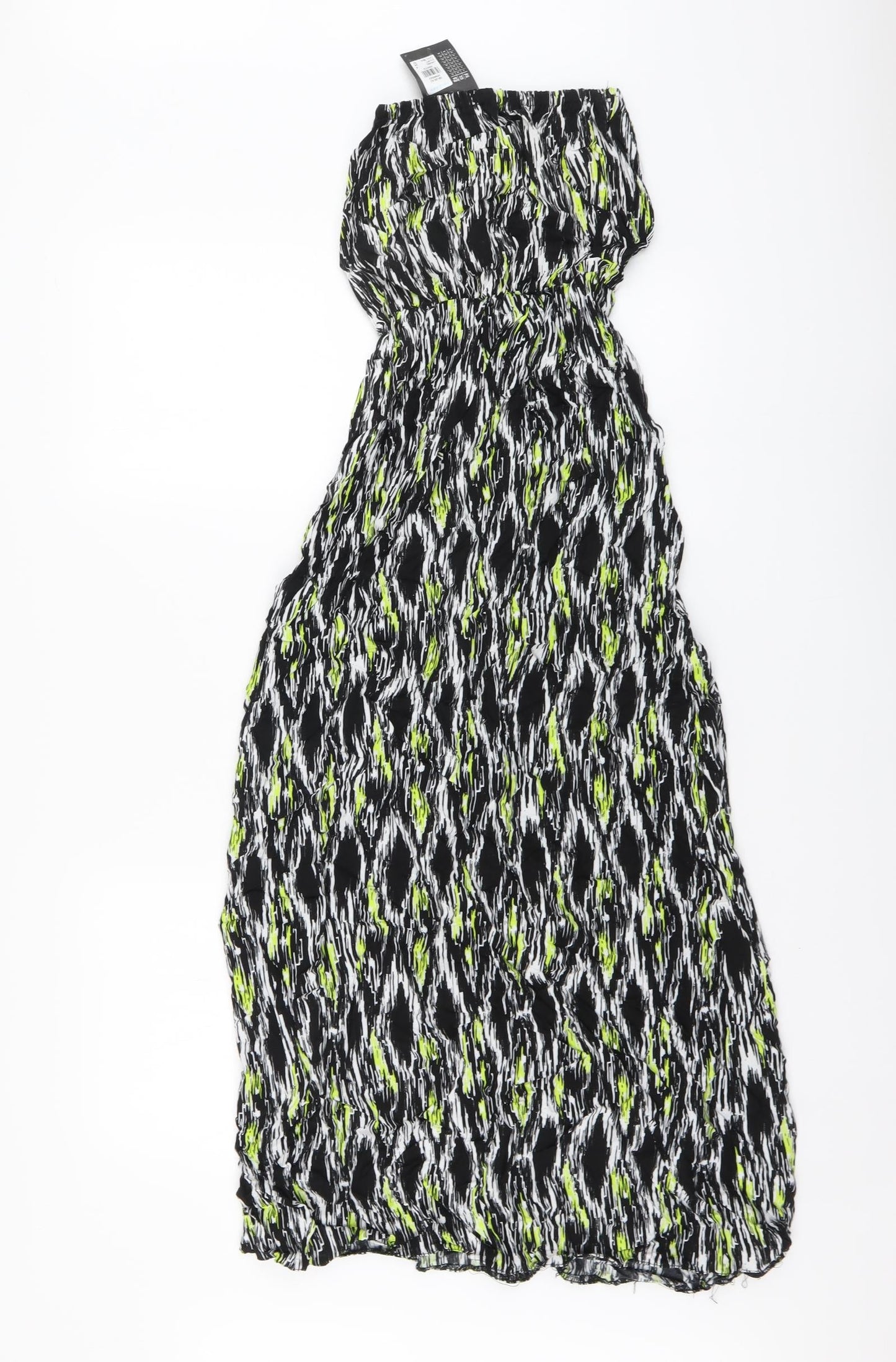 Atmosphere Womens Black Geometric Polyester Maxi Size 6 Off the Shoulder Pullover