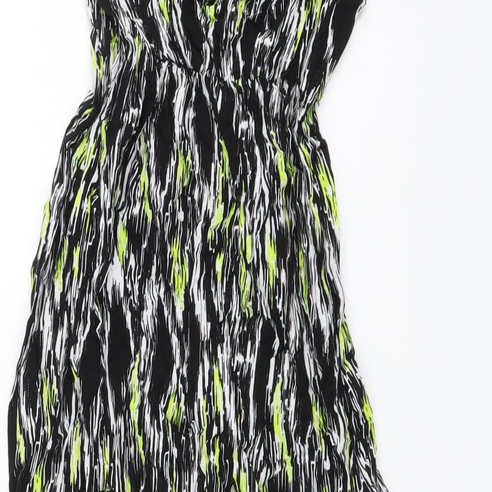 Atmosphere Womens Black Geometric Polyester Maxi Size 6 Off the Shoulder Pullover