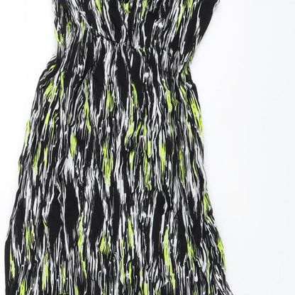 Atmosphere Womens Black Geometric Polyester Maxi Size 6 Off the Shoulder Pullover