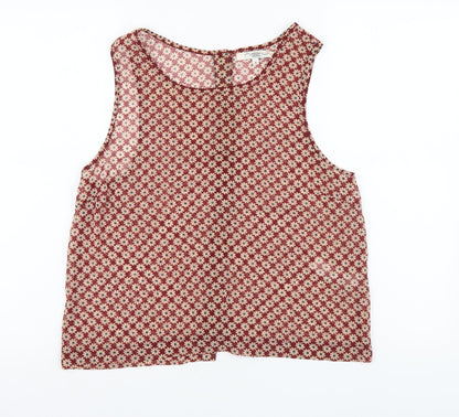 Womens UK Size M New Look Red Basic Tank