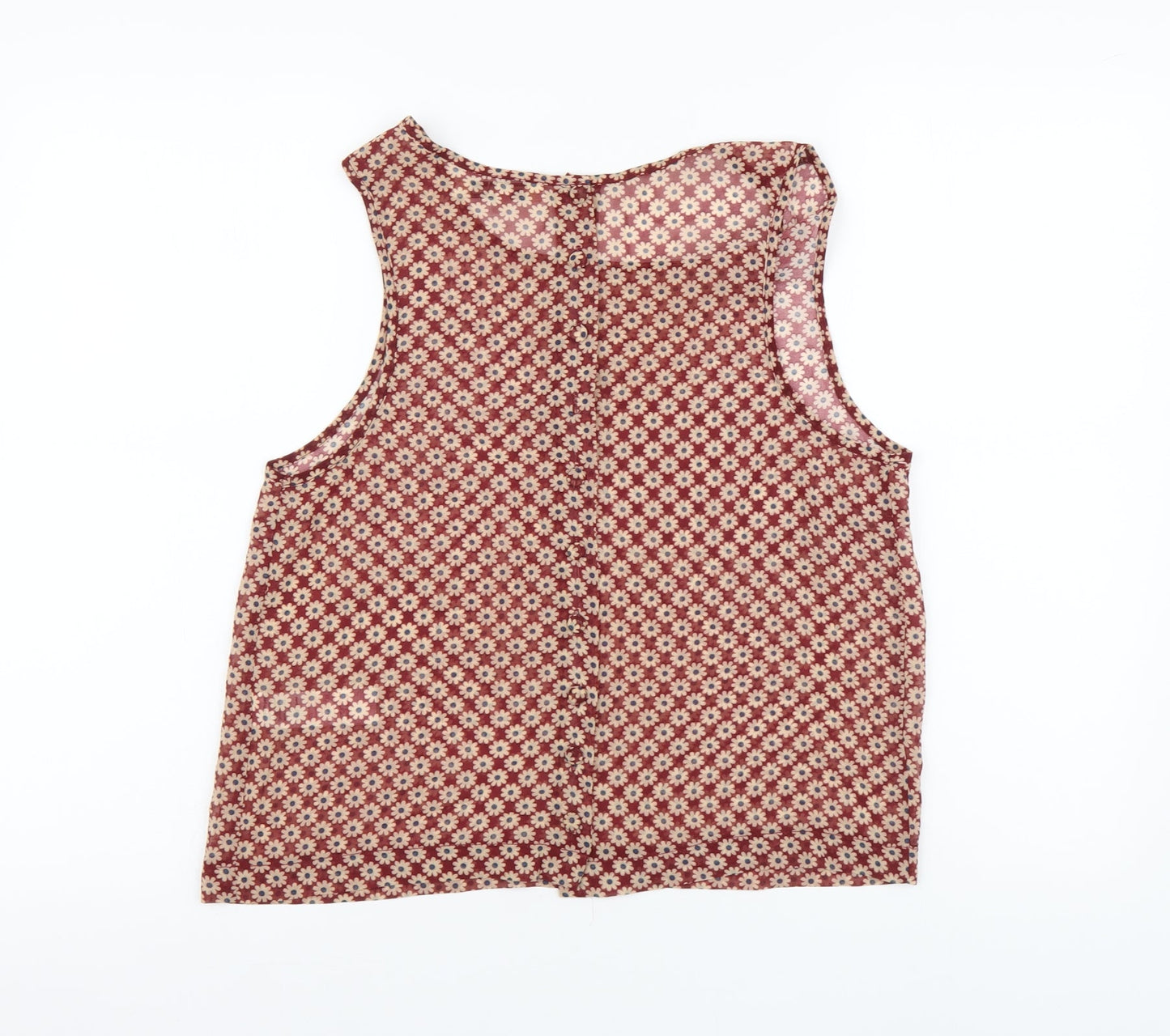 Womens UK Size M New Look Red Basic Tank