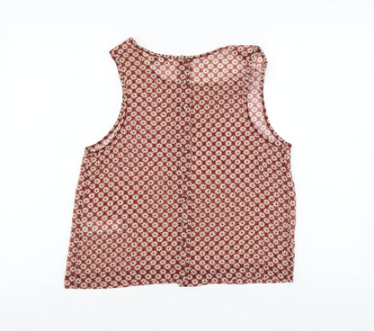 Womens UK Size M New Look Red Basic Tank