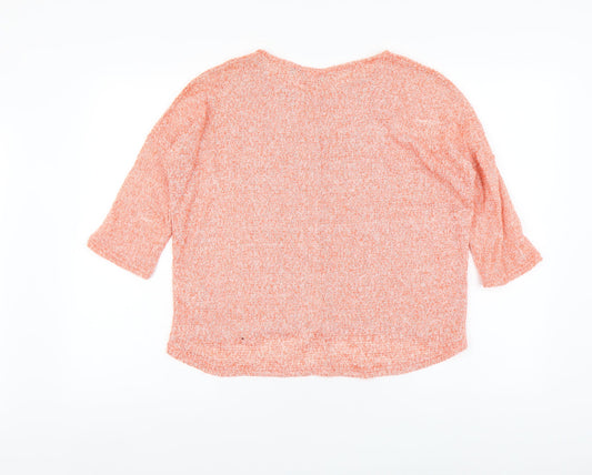 Womens UK Size 10 New Look Orange Basic Blouse