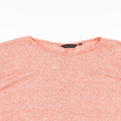 Womens UK Size 10 New Look Orange Basic Blouse