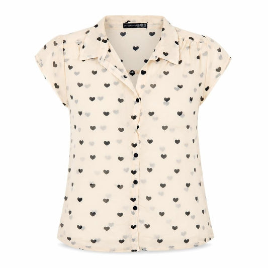 Womens UK Size 12 Atmosphere Beige Basic Button-Up