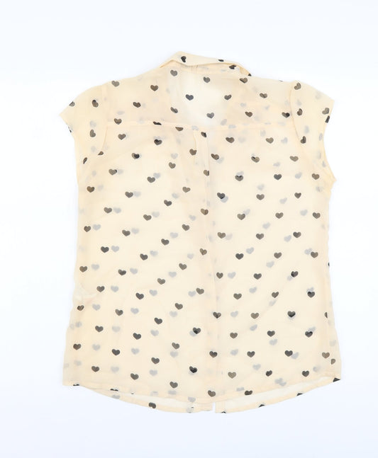 Womens UK Size 12 Atmosphere Beige Basic Button-Up