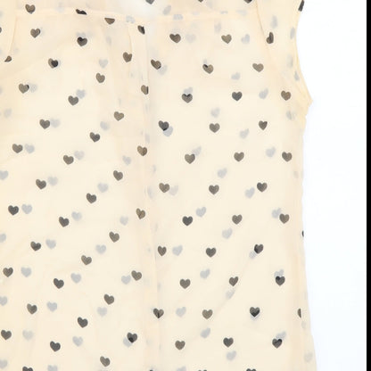 Womens UK Size 12 Atmosphere Beige Basic Button-Up
