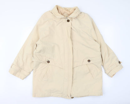 YS Womens Beige Jacket Coat Size XL Zip