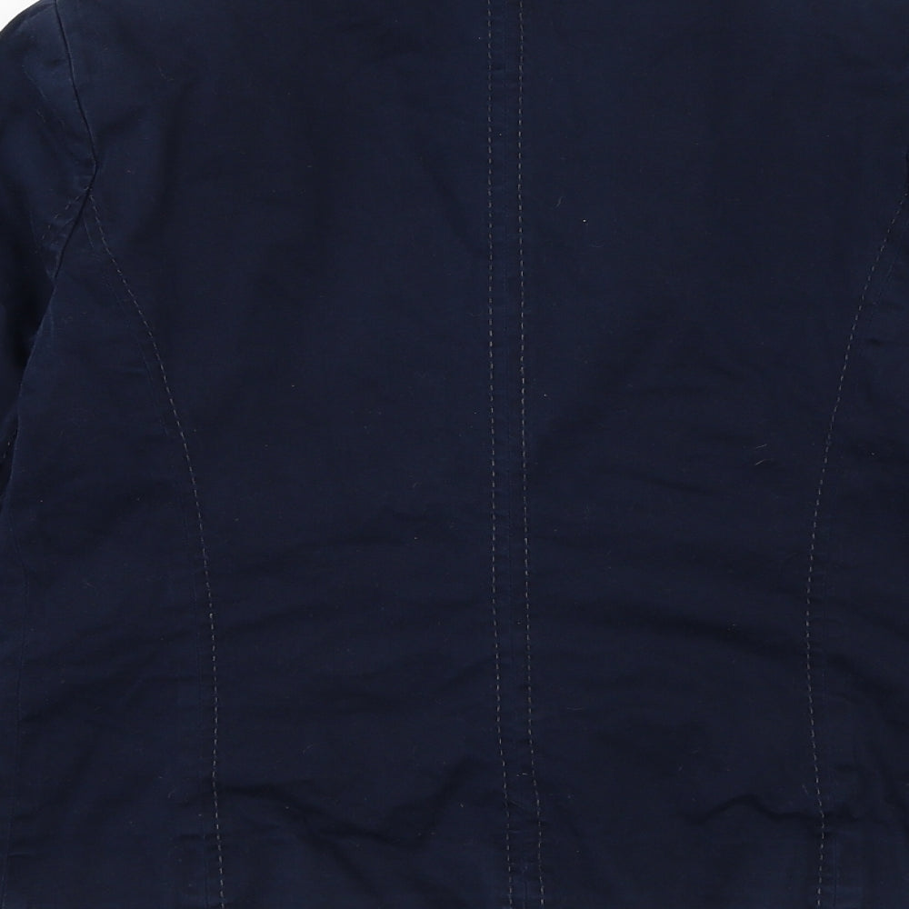 F&F Womens Blue Jacket Blazer Size 12 Button