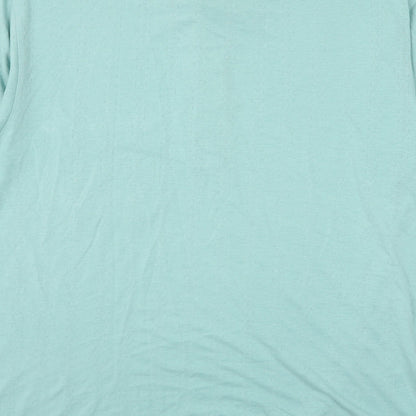 Savatini Mens Green Polyester Polo Size M Collared Button