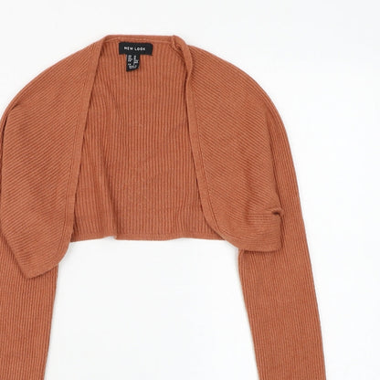 Womens UK Size M New Look Brown Shrug Jumper
