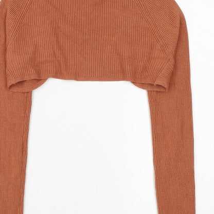 Womens UK Size M New Look Brown Shrug Jumper
