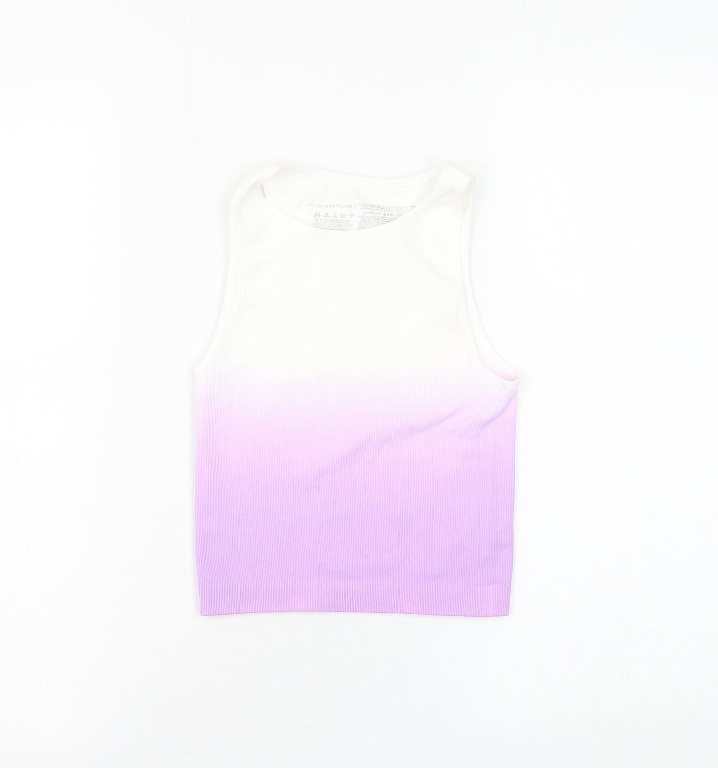 Primark Womens Purple Nylon Basic Tank Size 6 Round Neck