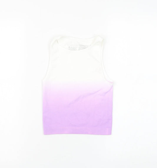 Primark Womens Purple Nylon Basic Tank Size 6 Round Neck