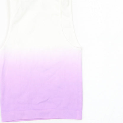 Primark Womens Purple Nylon Basic Tank Size 6 Round Neck