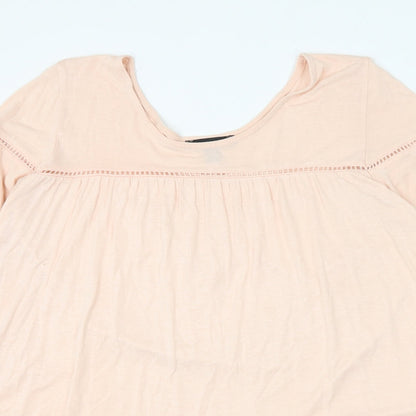 Atmosphere Womens Pink Viscose Basic Blouse Size 16 Scoop Neck