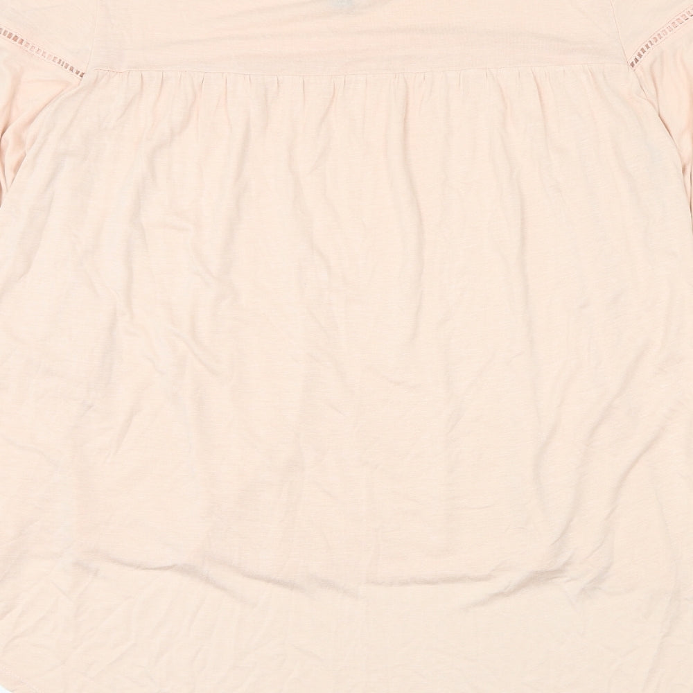 Atmosphere Womens Pink Viscose Basic Blouse Size 16 Scoop Neck