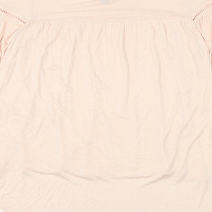 Atmosphere Womens Pink Viscose Basic Blouse Size 16 Scoop Neck