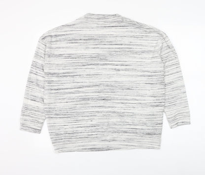 Womens UK Size 14 Marks and Spencer White Pullover Jumper