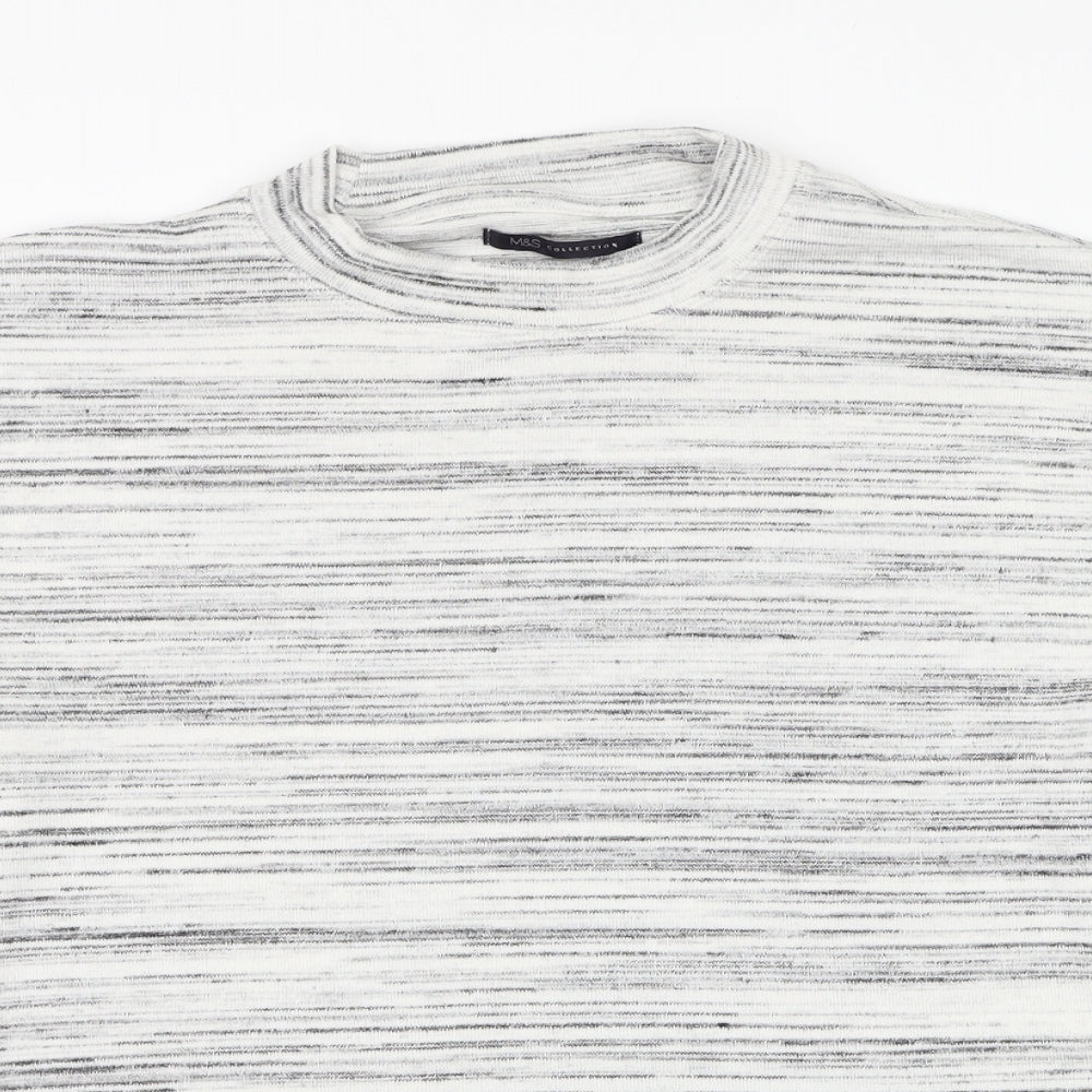 Womens UK Size 14 Marks and Spencer White Pullover Jumper