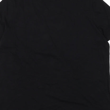 Womens UK Size M Preworn Black Basic T-Shirt