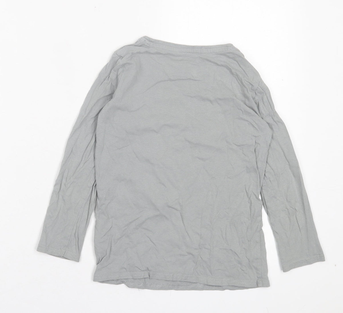 Dunnes Boys Grey Cotton Basic Casual Size 6-7 Years Crew Neck Pullover