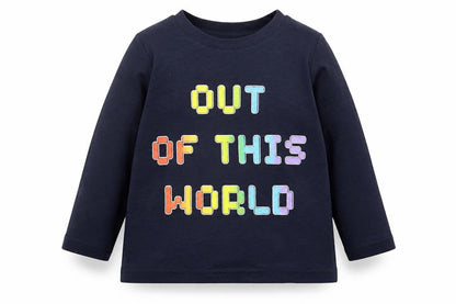 Dunnes Boys Blue Cotton Basic Casual Size 12-18 Months Crew Neck Pullover - Out Of This World