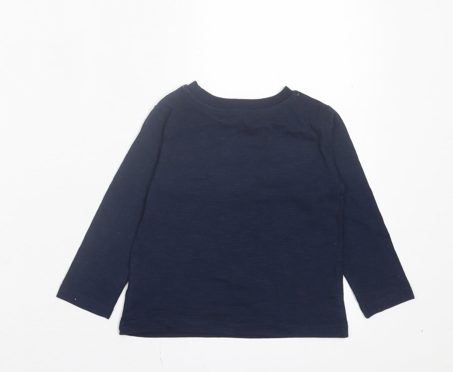 Dunnes Stores Boys Blue Cotton Basic Casual Size 12-18 Months Crew Neck Pullover - Out Of This World