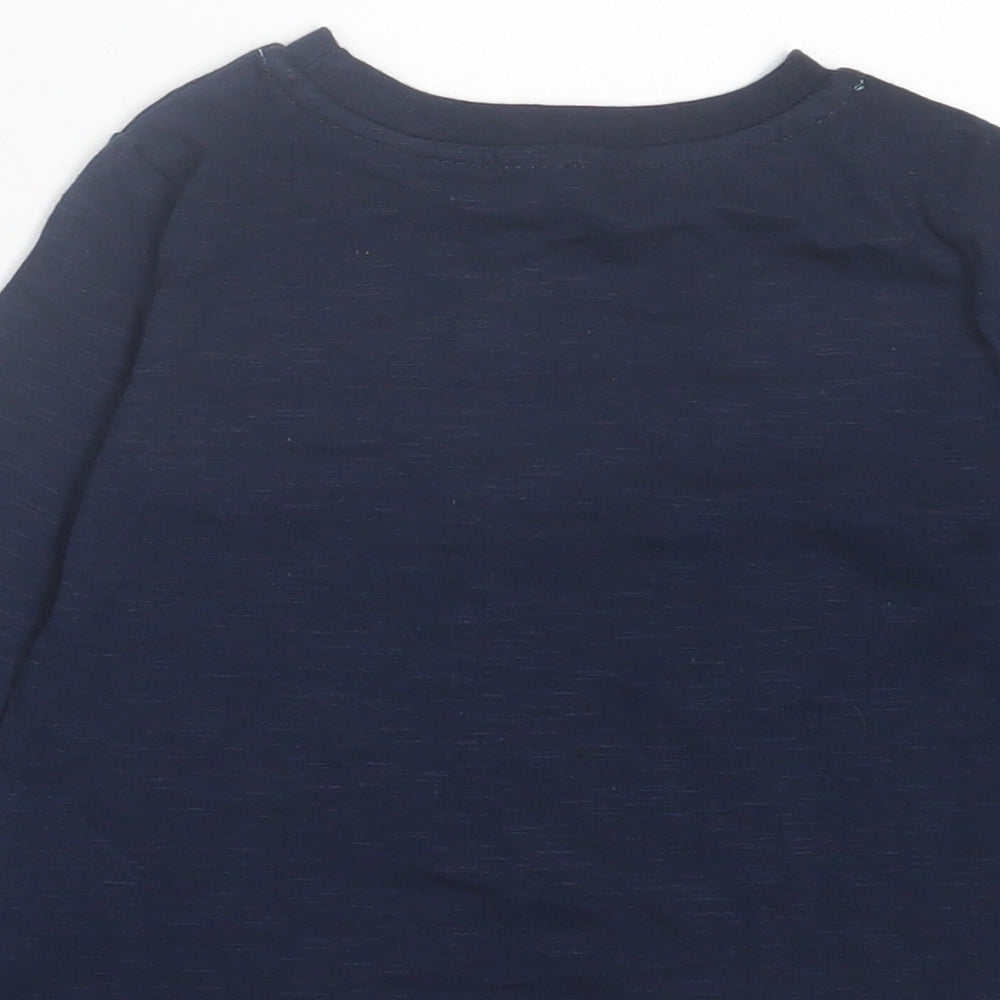 Dunnes Stores Boys Blue Cotton Basic Casual Size 12-18 Months Crew Neck Pullover - Out Of This World