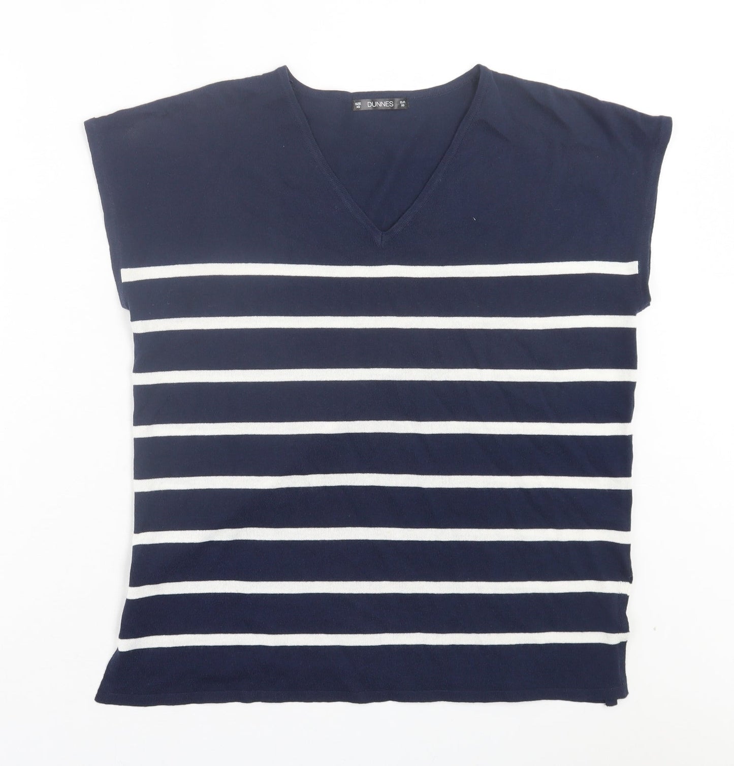 Womens UK Size XS Dunnes Stores Blue Basic T-Shirt