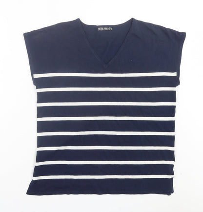 Womens UK Size XS Dunnes Stores Blue Basic T-Shirt