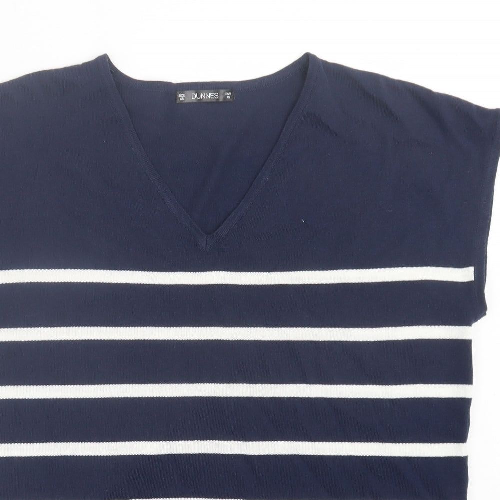 Womens UK Size XS Dunnes Stores Blue Basic T-Shirt