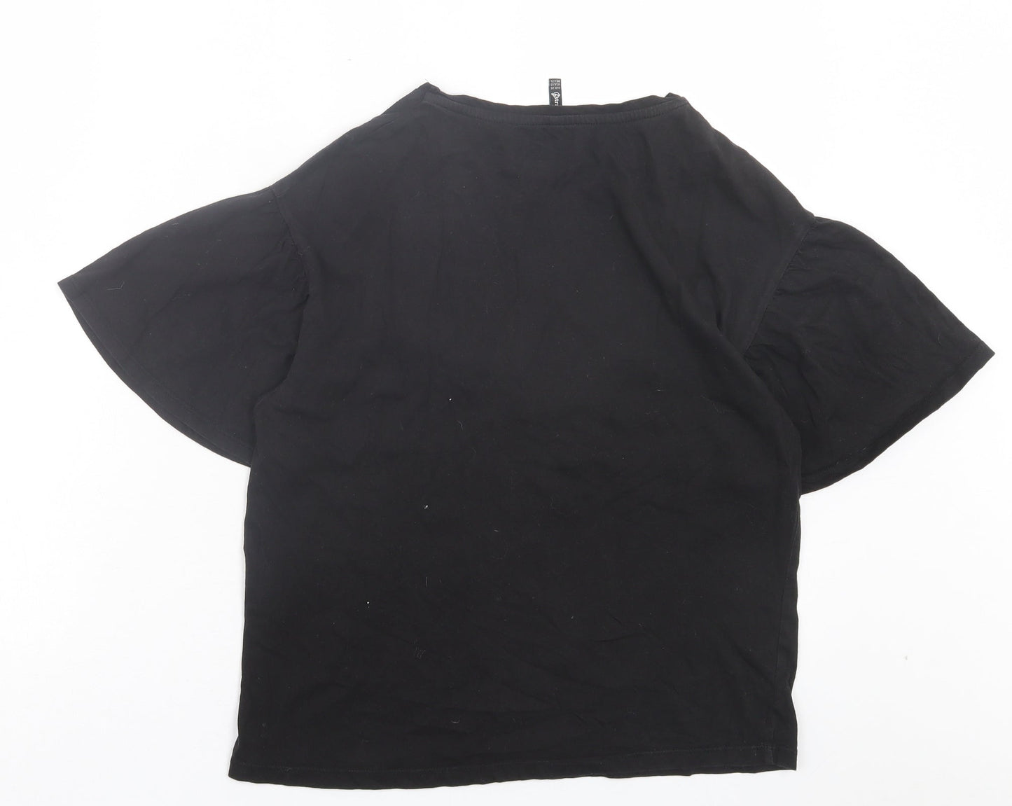 Womens UK Size 6 Stradivarius Black Basic T-Shirt