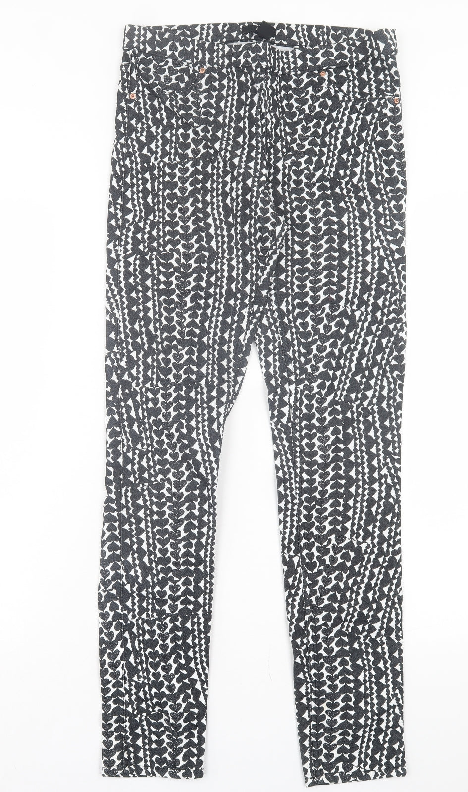 Womens UK Size 10 H&M Regular Fit Jegging Black Trousers