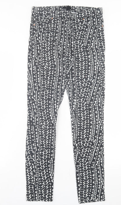 Womens UK Size 10 H&M Regular Fit Jegging Black Trousers