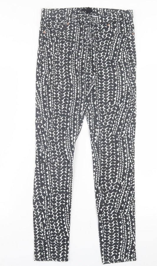 Womens UK Size 10 H&M Regular Fit Jegging Black Trousers