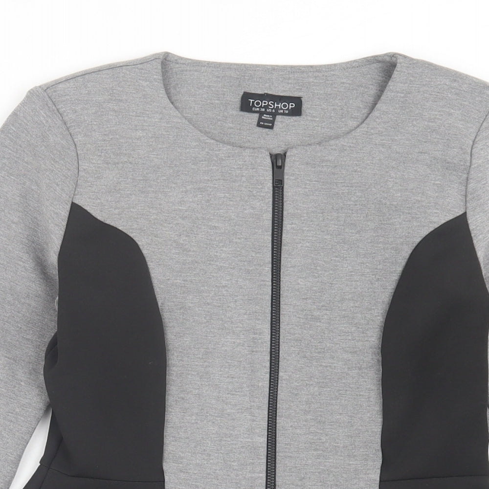 Womens UK Size 10 Topshop Grey Jacket