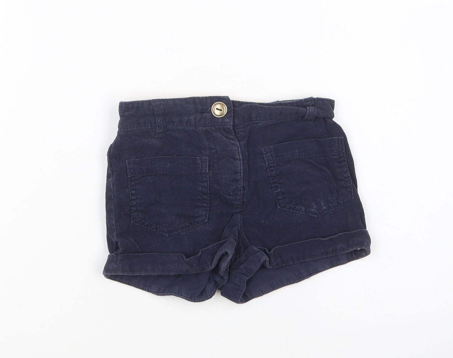 Dunnes Stores Boys Blue Cotton Cropped Trousers Size 18-24 Months Button