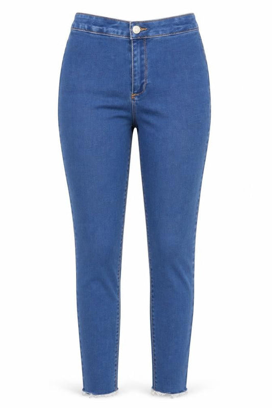 Womens UK Size 8 Missguided Regular Fit Skinny Blue Jeans
